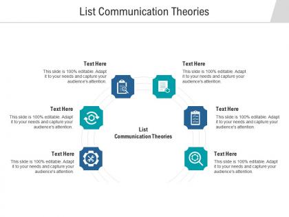 List communication theories ppt powerpoint presentation inspiration cpb