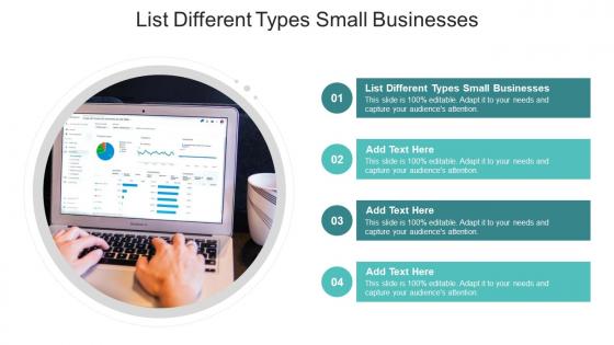 List Different Types Small Businesses In Powerpoint And Google Slides Cpb