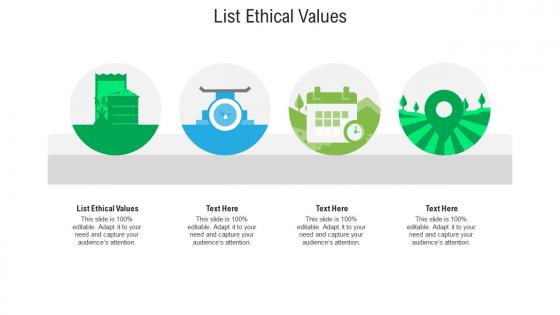 List ethical values ppt powerpoint presentation slides smartart cpb