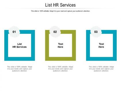 List hr services ppt powerpoint presentation model guide cpb