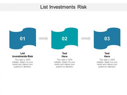 List investments risk ppt powerpoint presentation model graphics example cpb