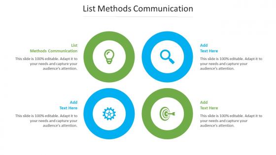 List Methods Communication Ppt Powerpoint Presentation Infographic Cpb