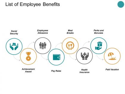 List of employee benefits paid vacation ppt powerpoint presentation show