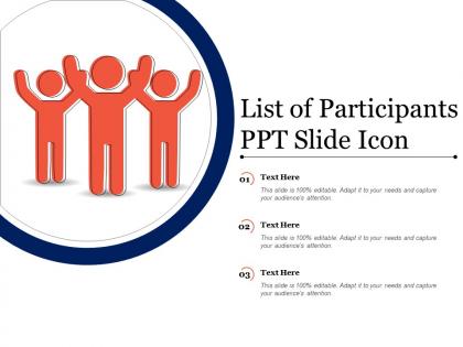 List of participants ppt slide icons