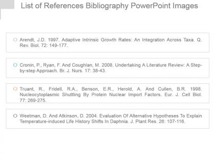 List of references bibliography powerpoint images
