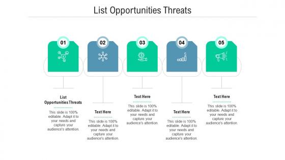 List opportunities threats ppt powerpoint presentation ideas icon cpb