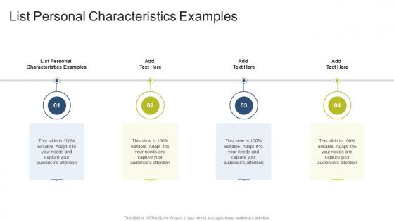 List Personal Characteristics Examples In Powerpoint And Google Slides Cpb