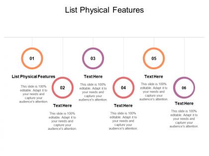 List physical features ppt powerpoint presentation professional design ideas cpb