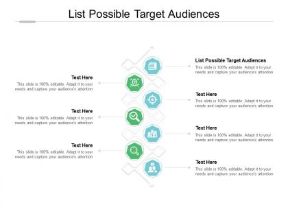 List possible target audiences ppt powerpoint presentation layouts maker cpb