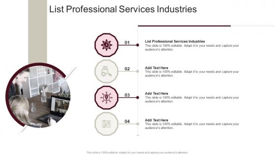 List Professional Services Industries In Powerpoint And Google Slides Cpb