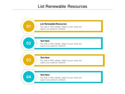 List renewable resources ppt powerpoint presentation icon infographics cpb
