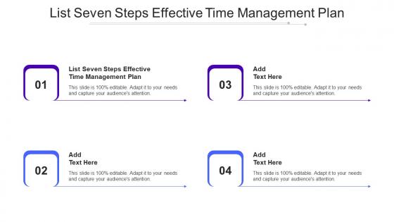 List Seven Steps Effective Time Management Plan In Powerpoint And Google Slides Cpb