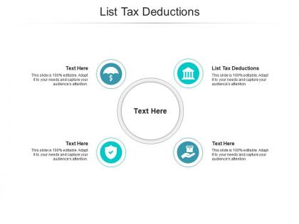 List tax deductions ppt powerpoint presentation background designs cpb