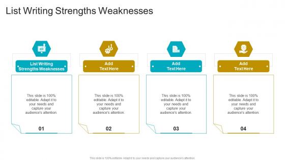 List Writing Strengths Weaknesses In Powerpoint And Google Slides Cpb