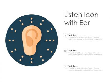 Listen icon with ear
