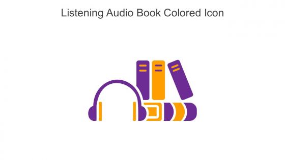 Listening Audio Book Colored Icon In Powerpoint Pptx Png And Editable Eps Format