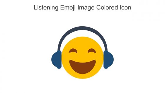 Listening Emoji Image Colored Icon In Powerpoint Pptx Png And Editable Eps Format