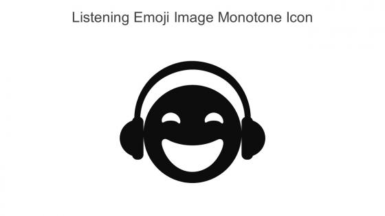 Listening Emoji Image Monotone Icon In Powerpoint Pptx Png And Editable Eps Format