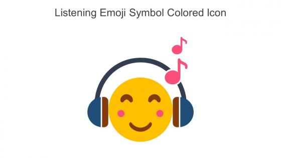 Listening Emoji Symbol Colored Icon In Powerpoint Pptx Png And Editable Eps Format
