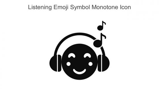 Listening Emoji Symbol Monotone Icon In Powerpoint Pptx Png And Editable Eps Format