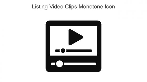 Listing Video Clips Monotone Icon In Powerpoint Pptx Png And Editable Eps Format