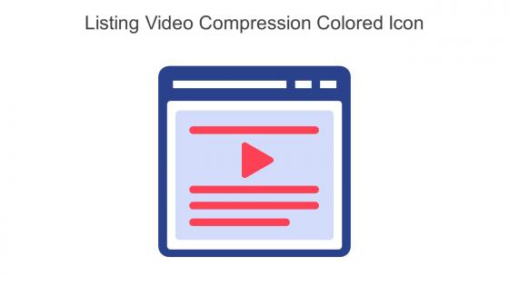 Listing Video Compression Colored Icon In Powerpoint Pptx Png And Editable Eps Format