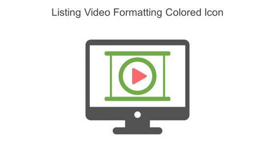 Listing Video Formatting Colored Icon In Powerpoint Pptx Png And Editable Eps Format