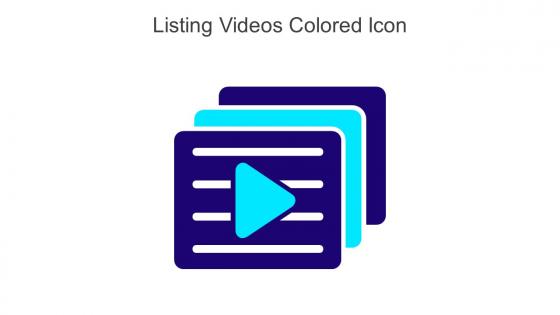 Listing Videos Colored Icon In Powerpoint Pptx Png And Editable Eps Format