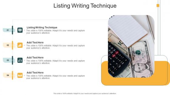 Listing Writing Technique In Powerpoint And Google Slides Cpb