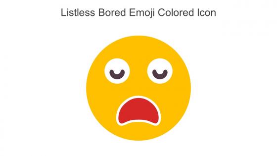 Listless Bored Emoji Colored Icon In Powerpoint Pptx Png And Editable Eps Format