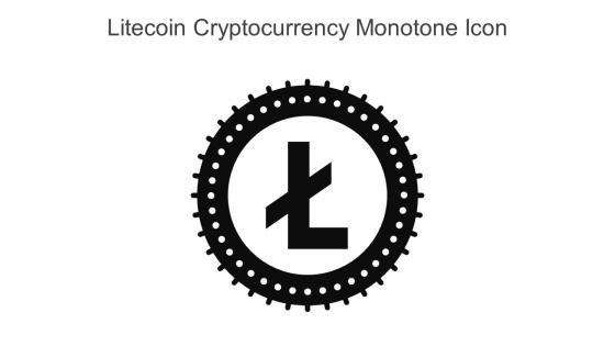 Litecoin Cryptocurrency Monotone Icon In Powerpoint Pptx Png And Editable Eps Format