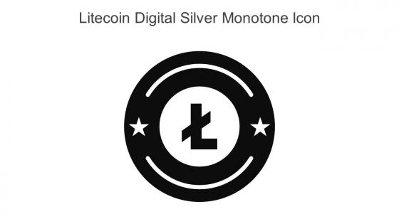 Litecoin Digital Silver Monotone Icon In Powerpoint Pptx Png And Editable Eps Format