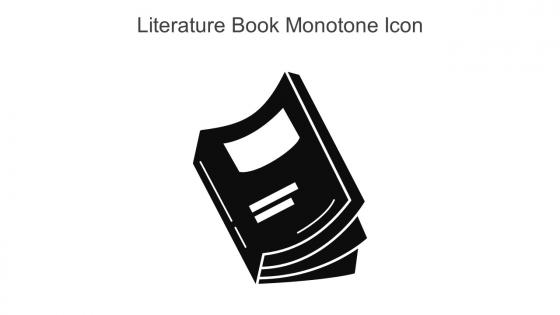 Literature Book Monotone Icon In Powerpoint Pptx Png And Editable Eps Format