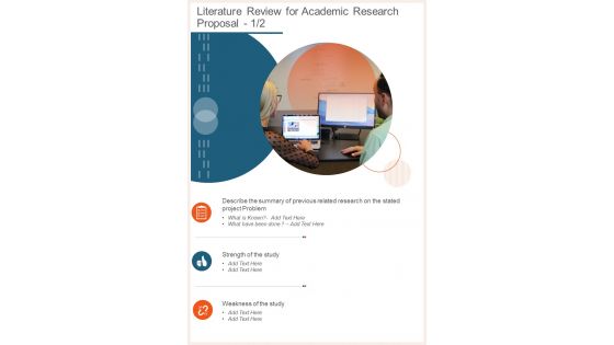 Literature Review For Academic Research Proposal One Pager Sample Example Document