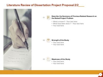 Literature review of dissertation project proposal strength ppt powerpoint presentation show