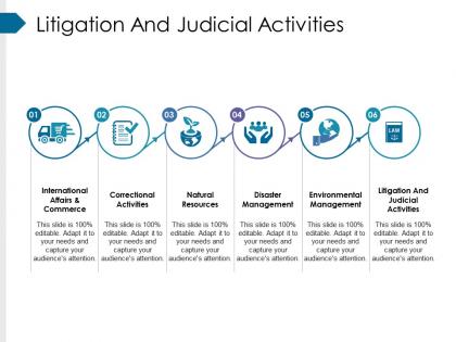Litigation and judicial activities ppt design