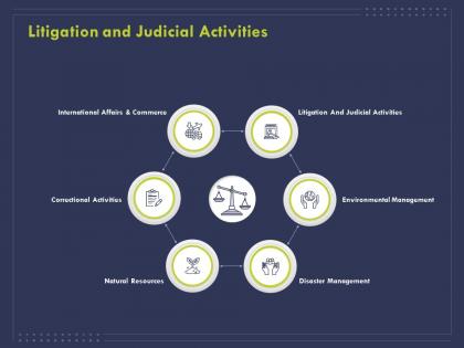 Litigation and judicial activities ppt powerpoint presentation summary slides
