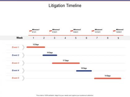 Litigation timeline business investigation