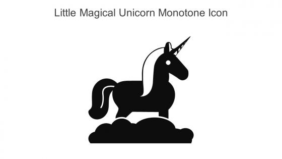Little Magical Unicorn Monotone Icon In Powerpoint Pptx Png And Editable Eps Format