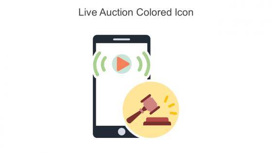 Live Auction Colored Icon In Powerpoint Pptx Png And Editable Eps Format