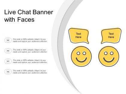 Live chat banner with faces