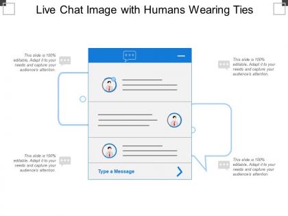 Live chat image with humans wearing ties