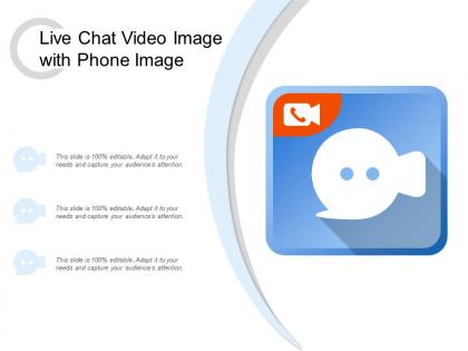 Live chat video image with phone image