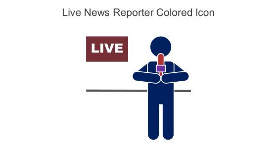 Live News Reporter Colored Icon In Powerpoint Pptx Png And Editable Eps Format