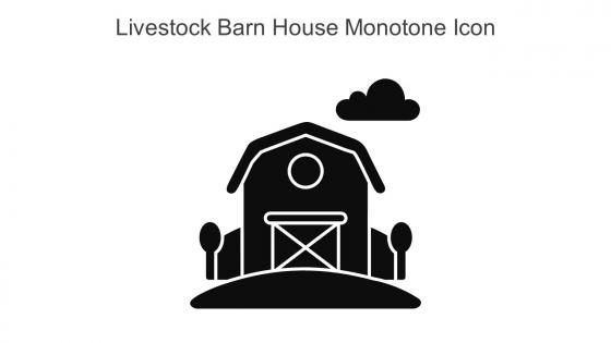 Livestock Barn House Monotone Icon In Powerpoint Pptx Png And Editable Eps Format