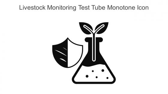 Livestock Monitoring Test Tube Monotone Icon In Powerpoint Pptx Png And Editable Eps Format