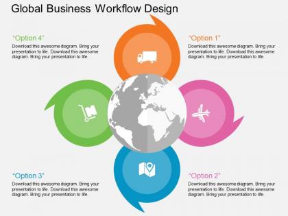 Lk global business workflow design flat powerpoint design