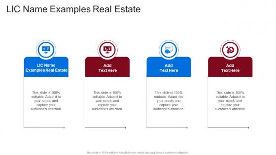 LlC Name Examples Real Estate In Powerpoint And Google Slides Cpb