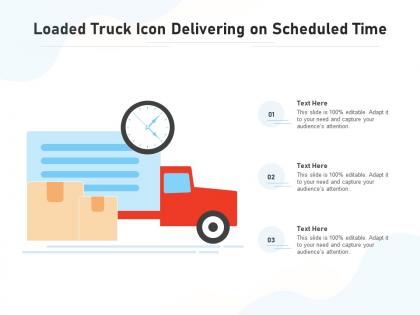 Loaded truck icon delivering on scheduled time