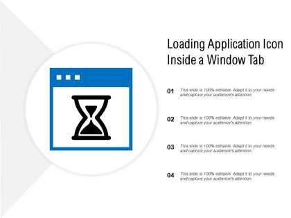Loading application icon inside a window tab